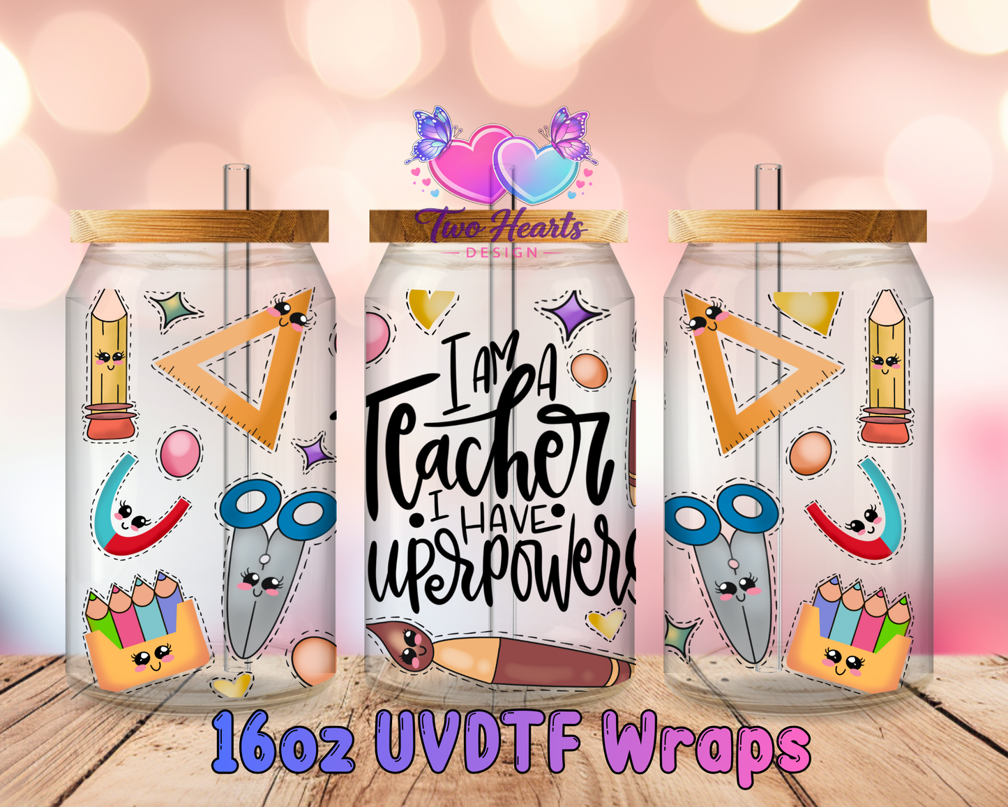 #341 Teacher UVDTF Cup Wrap