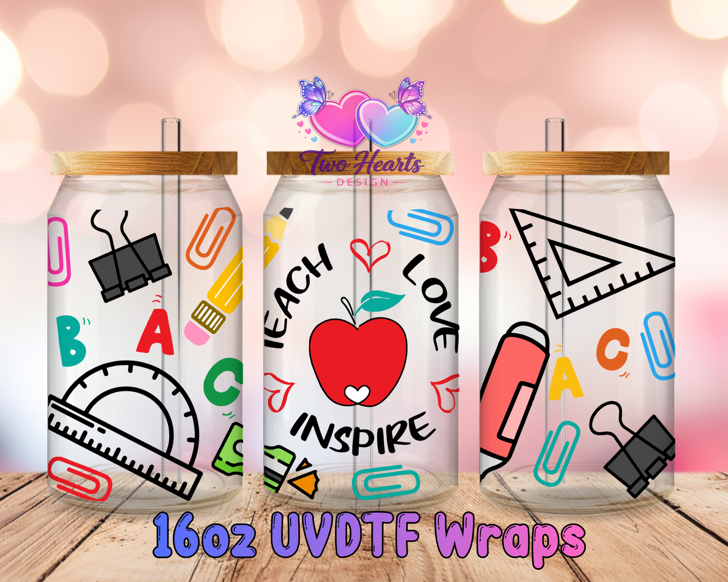 #342 Teacher UVDTF Cup Wrap