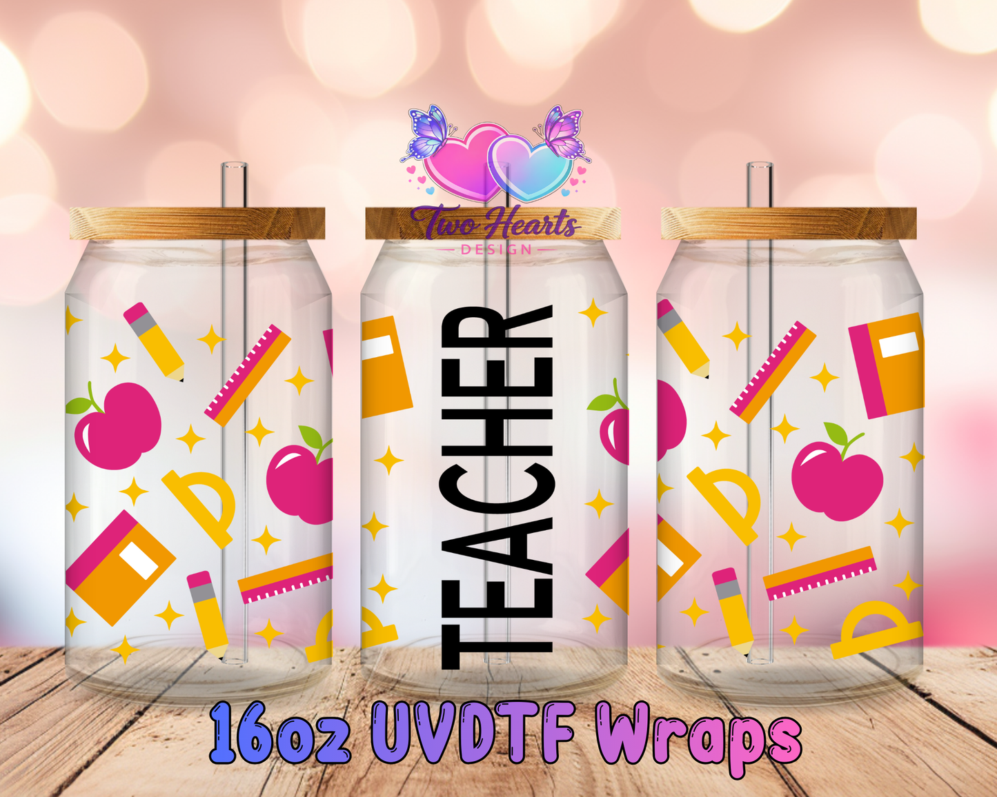 #338 Teacher UVDTF Cup Wrap