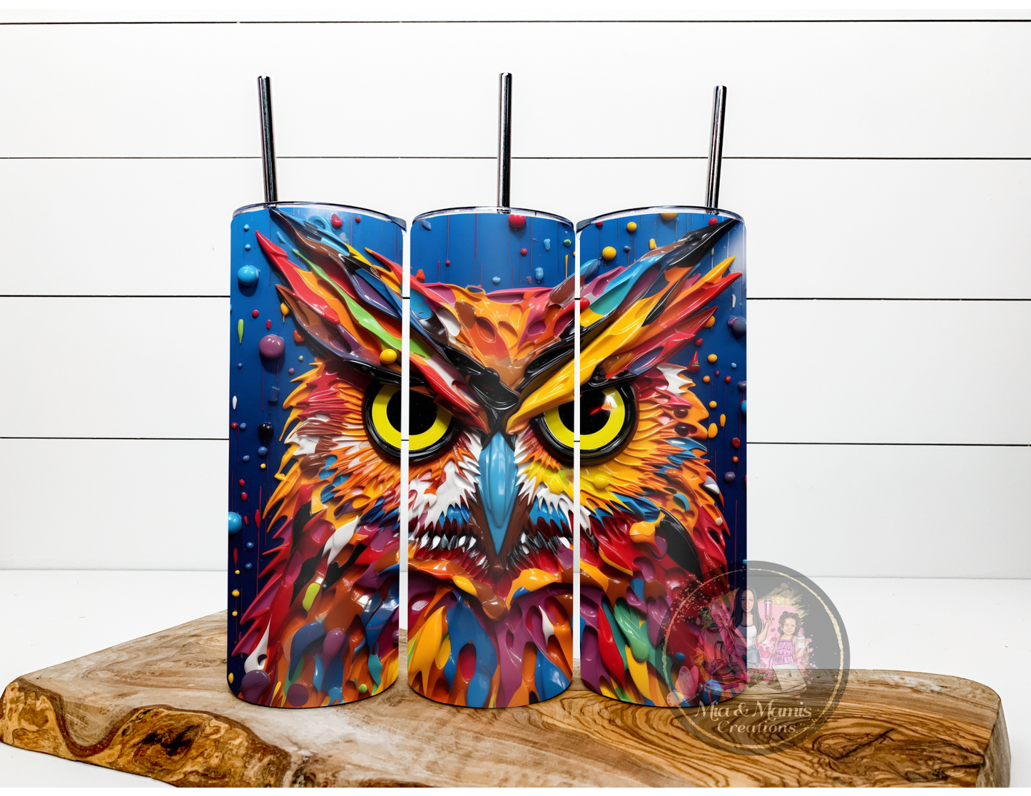 PAINTING OWELS 3D Tumbler