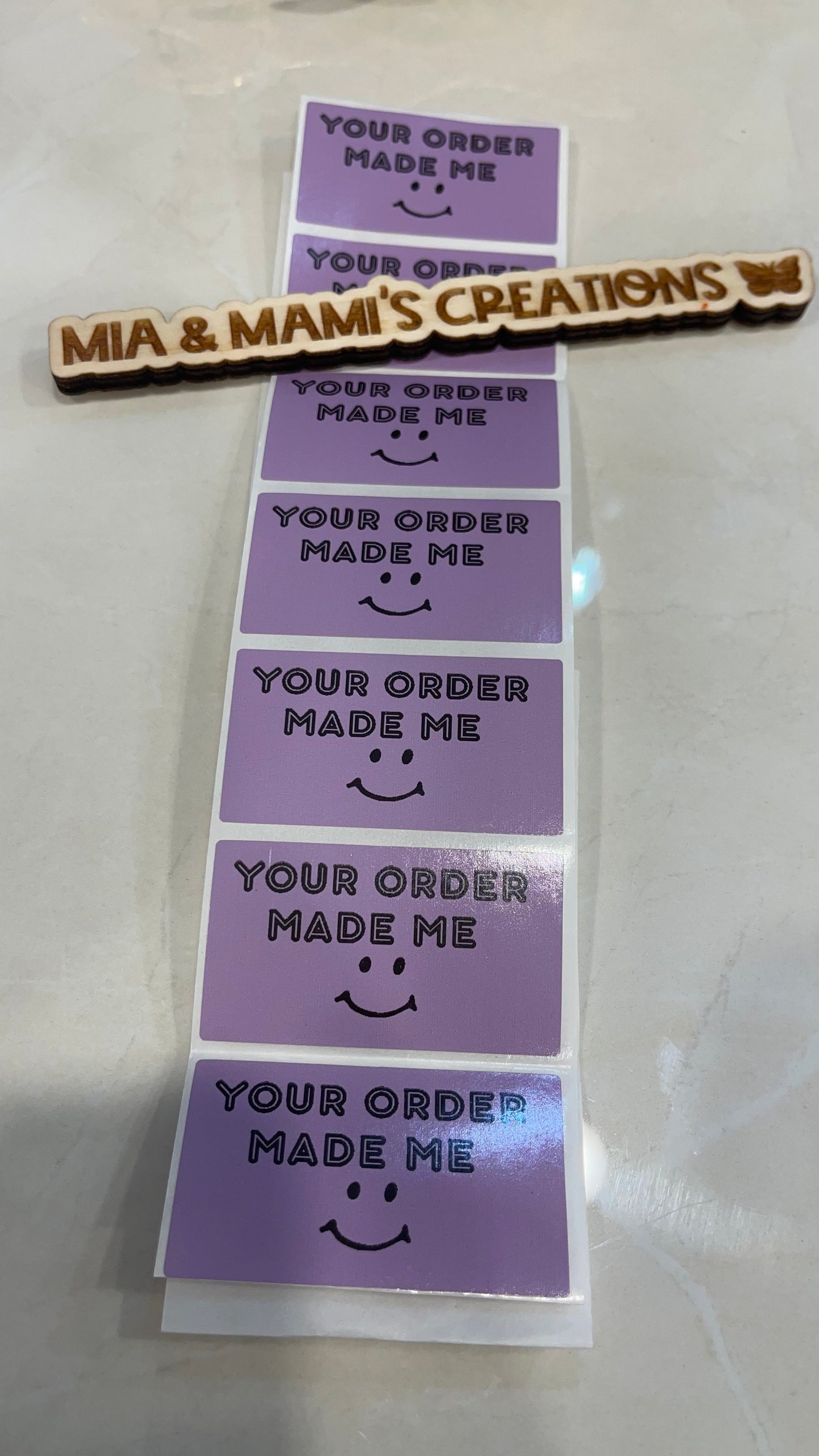 YOUR ORDER MADE ME SMILE Thermal Lable