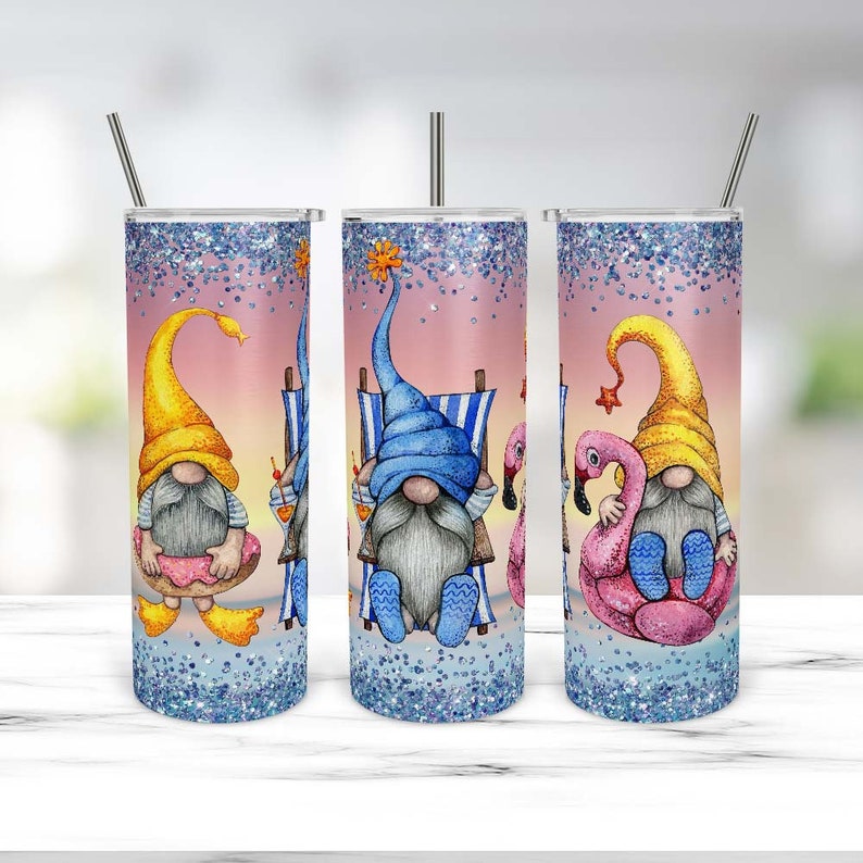 Summer Beach Gnomes Tumbler