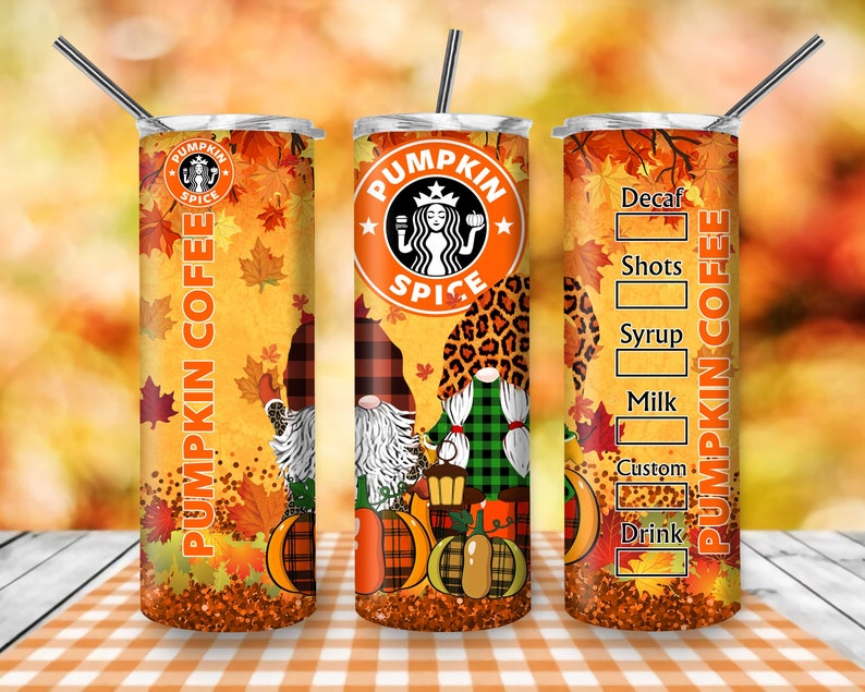 Pumpkin spice 20oz Skinny Tumbler