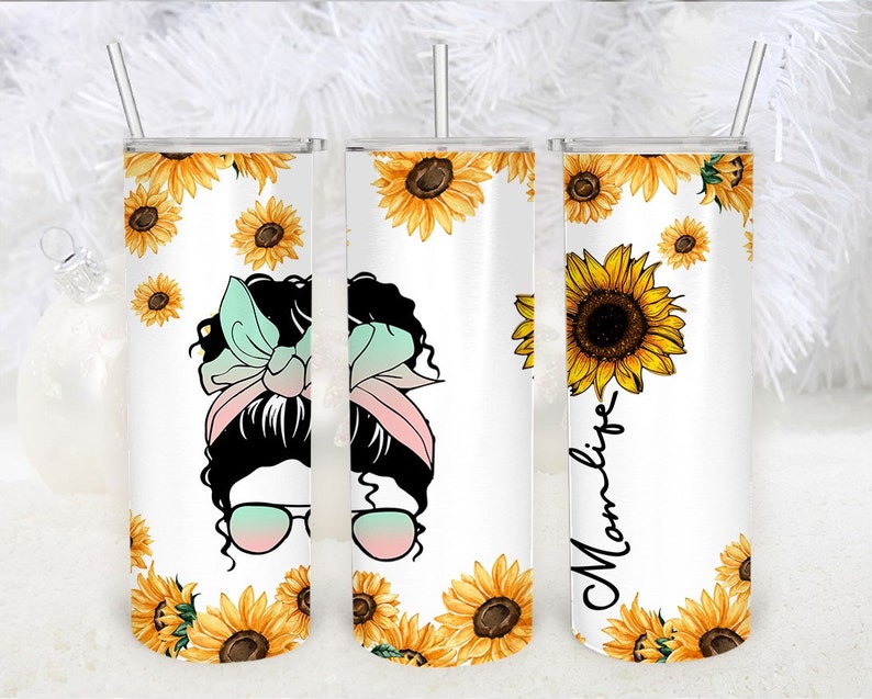 Sunflower Mom life Tumblers