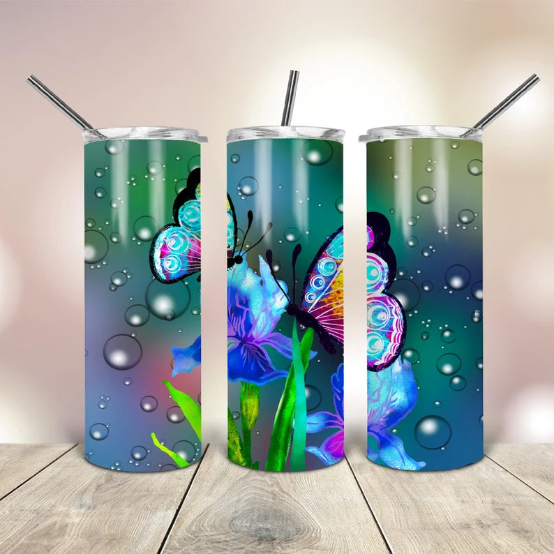 Water Drop Butterfly 20oz Tumbler