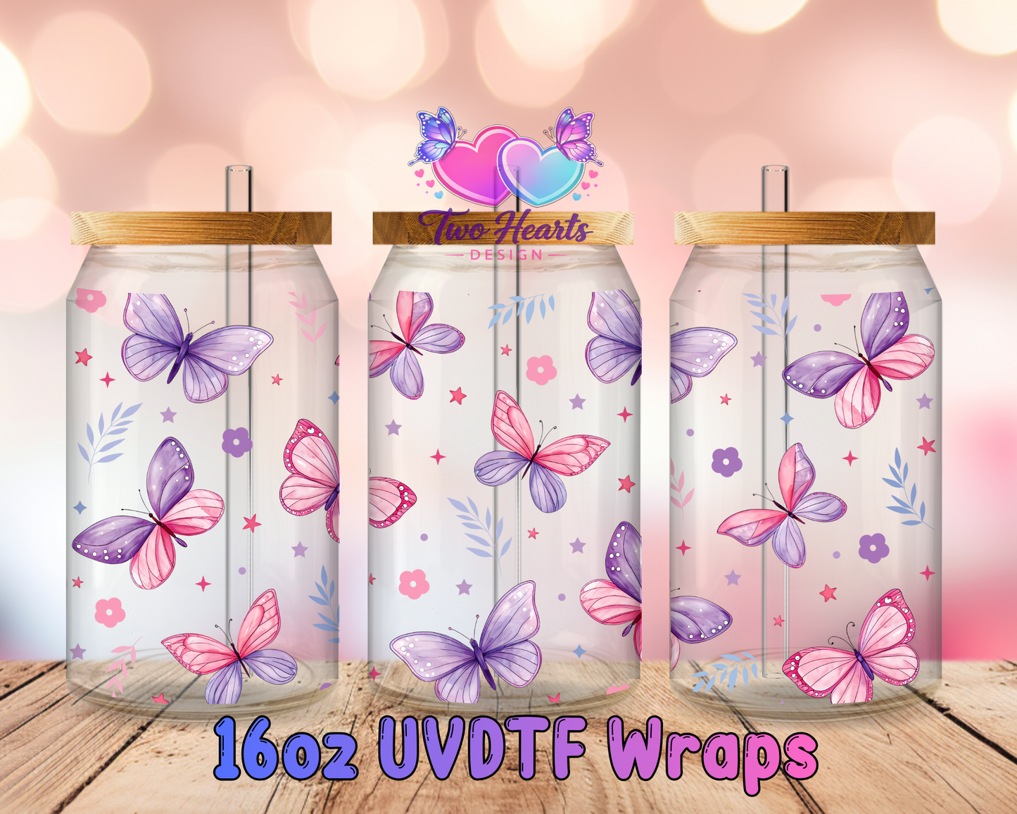 #345 Butterflies  UVDTF Cup Wrap