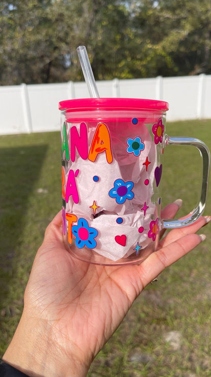 Manana Sera Bonito Jelly lid Glass Mug