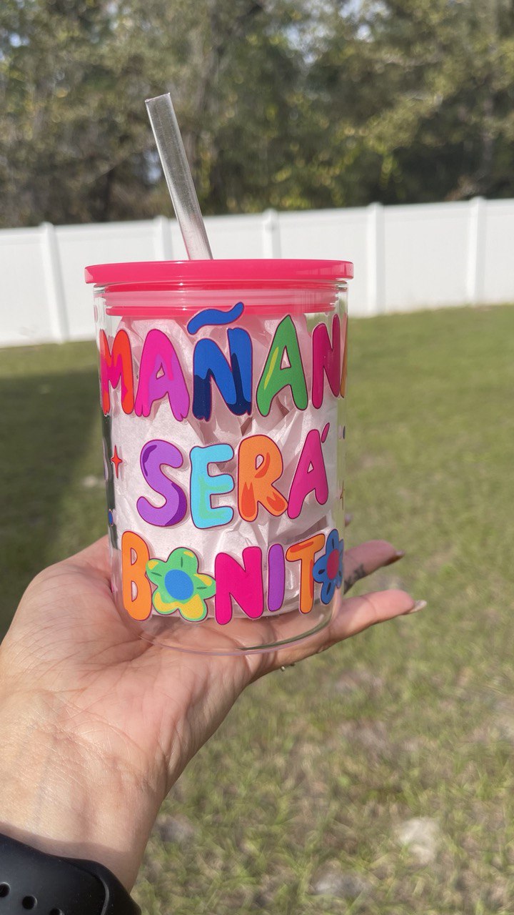 Manana Sera Bonito Jelly lid Glass Mug