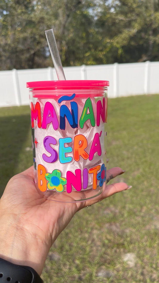 Manana Sera Bonito Jelly lid Glass Mug