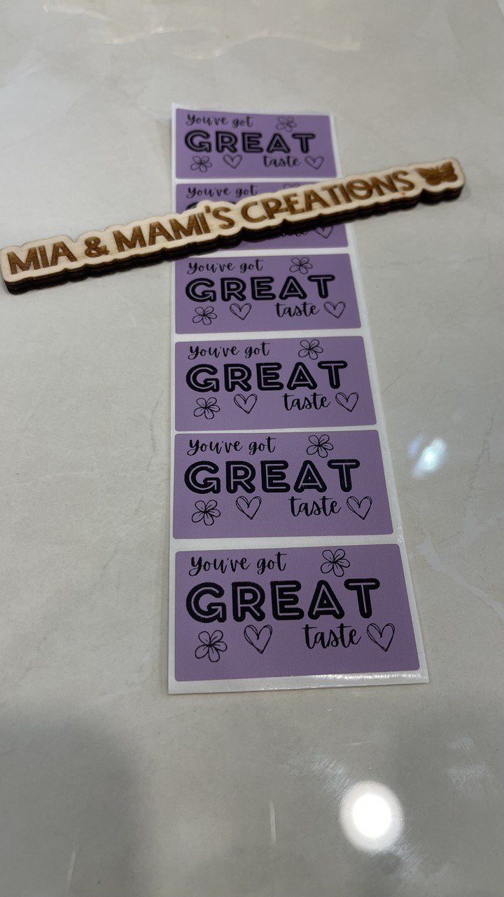 GREAT TASTE  Thermal Lable