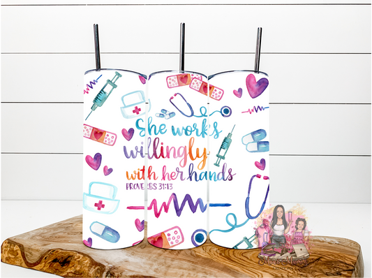 Nurses- 20oz Skinny Tumblers