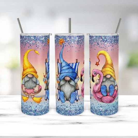 Summer Beach Gnomes Tumbler