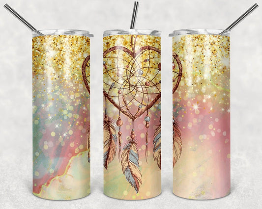 Dream Catcher Heart Tumbler