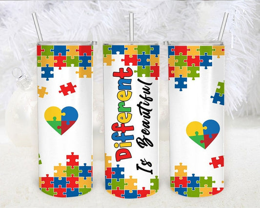 Different is Beautiful 20oz Skinny Tumblers