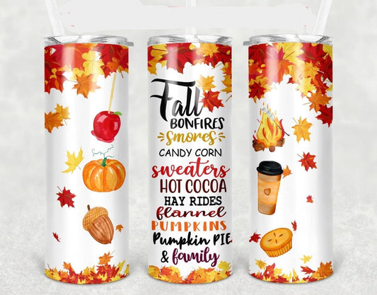 Fall Favorite  20oz Skinny Tumbler