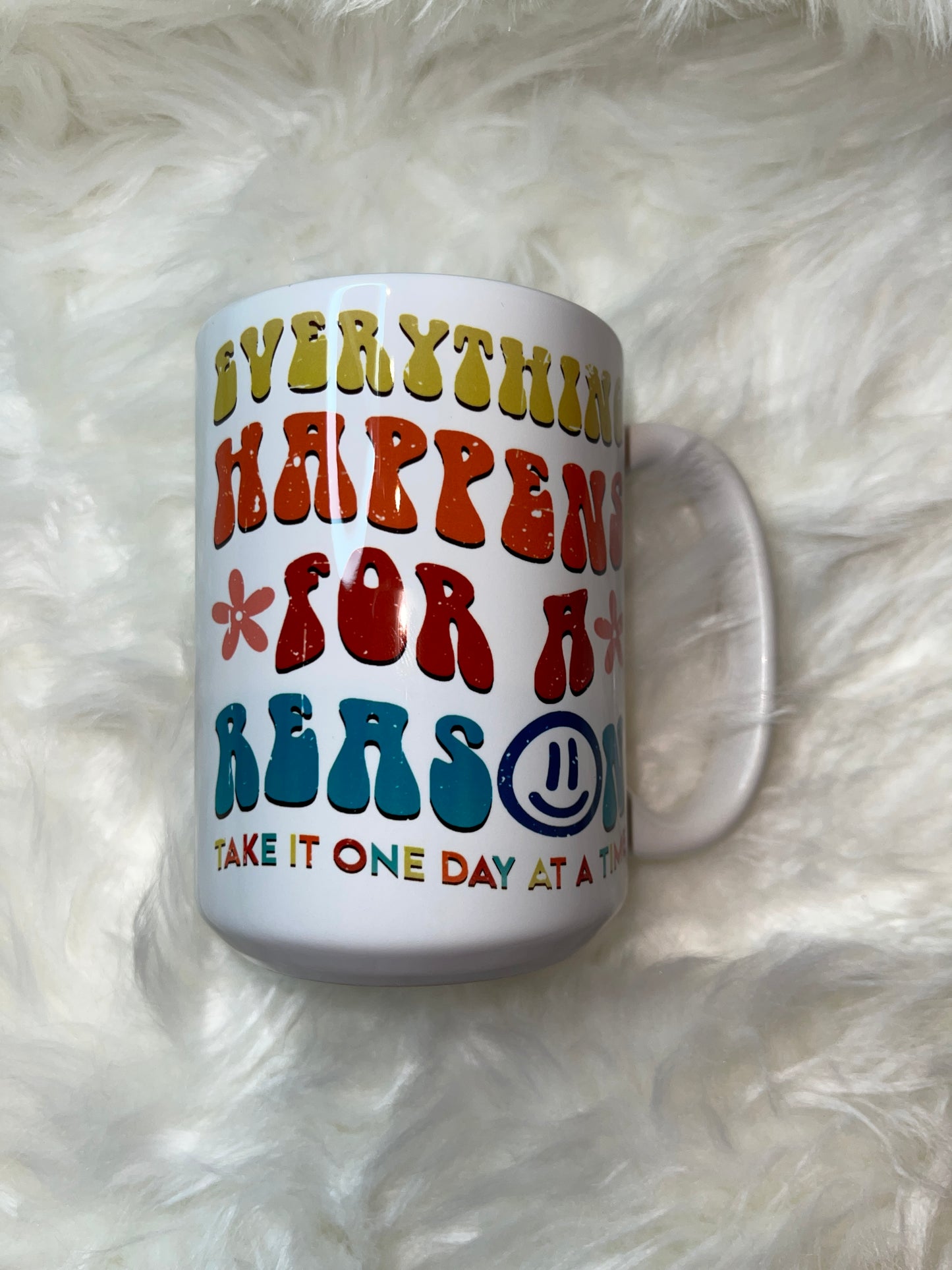 Retro One day at a time15oz Mug