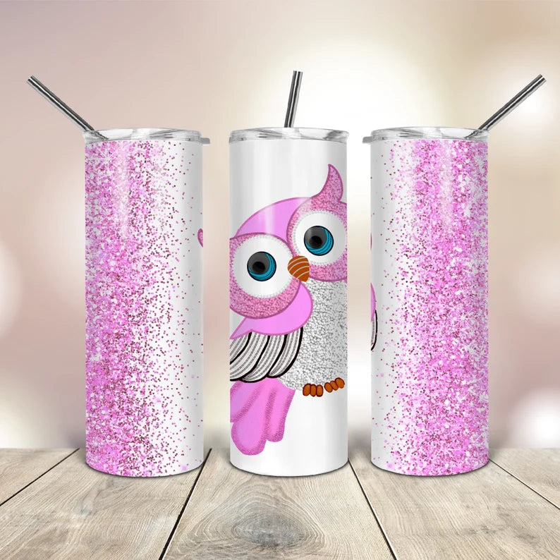 Pretty Pink Owl 20oz Tumbler